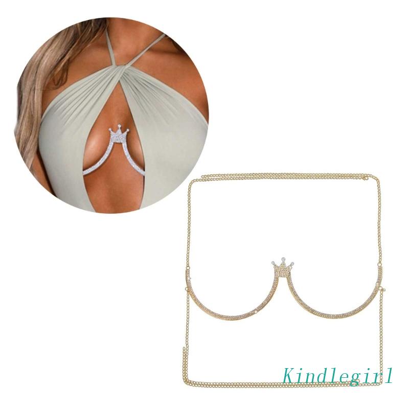 Dây Mắt Xích Đeo Cơ Thể / Ngực Gắn Bikini Đơn Giản Thời Trang Cho Nữ