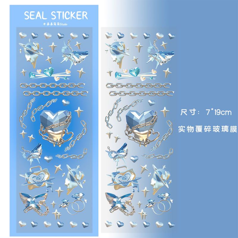 Miếng Dán Trang Trí Tai nghe không dây 3D Love Series Goo