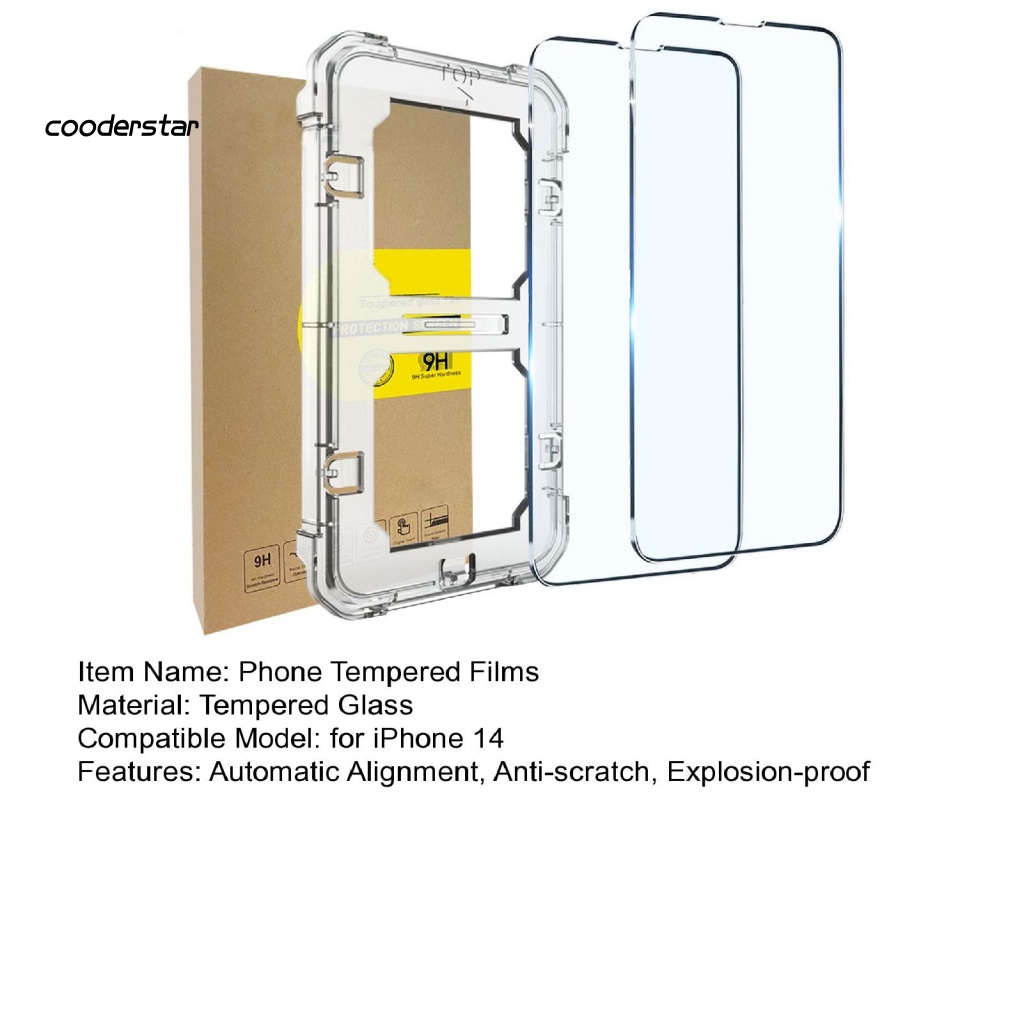 1 Bộ Film Dán Cường Lực Bảo Vệ Màn Hình Điện Thoại Chống Cháy Nổ Cho iPhone14