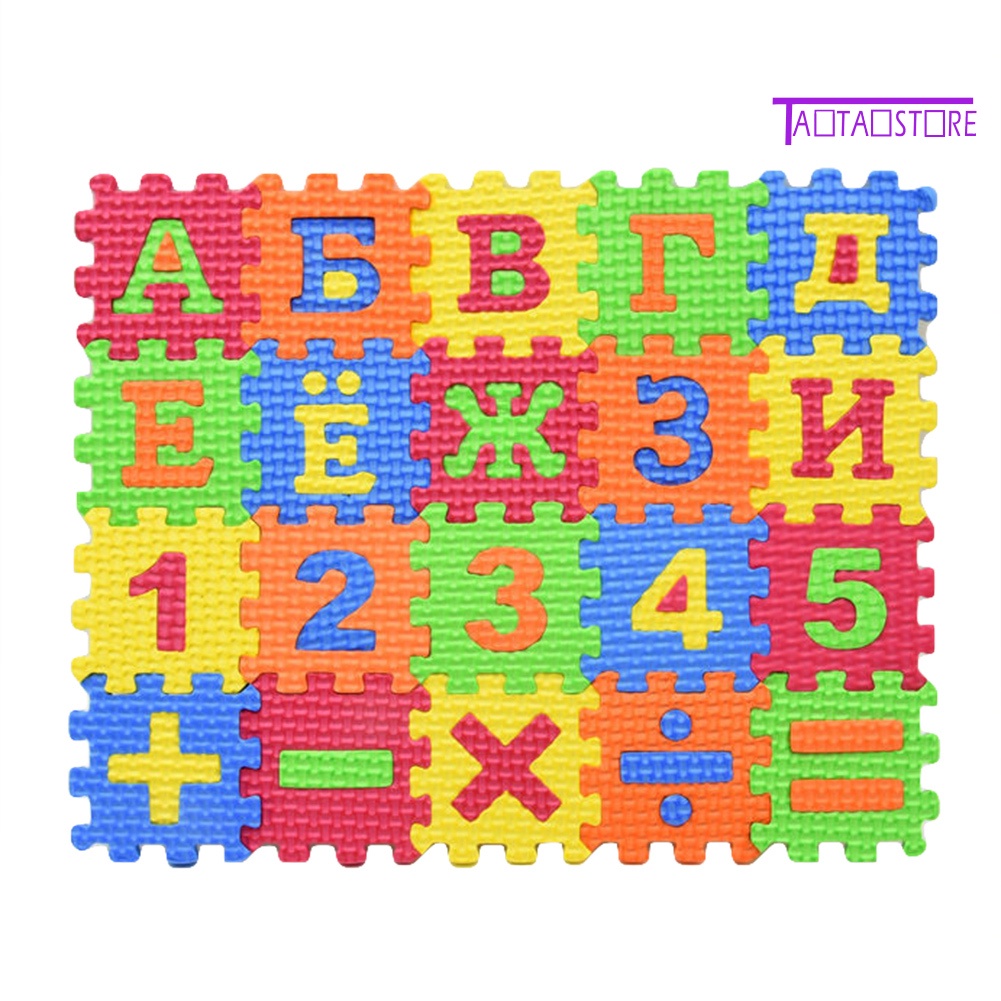 Bộ 60 Tấm Thảm Học Chữ Cái Tiếng Nga Dành Cho Trẻ Em