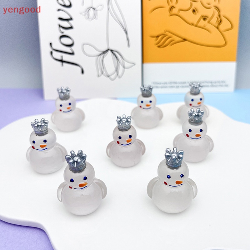 1 Mô Hình Người Tuyết Mini Bằng Nhựa Phát Quang Trang Trí Bảng Điều Khiển Xe Hơi