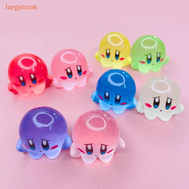 Set 5 Kẹp Tóc Nhựa Phát Quang Hình Kirby Dễ Thương