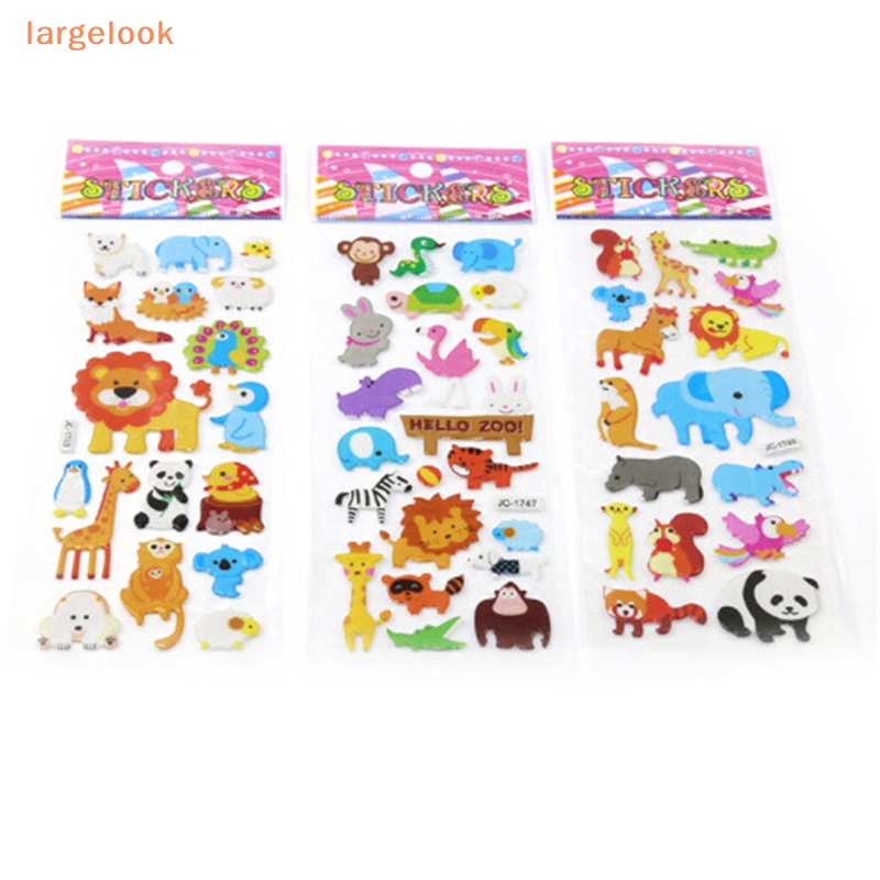 Set 5 Tấm Sticker 3D Hình Động Vật Cho Bé