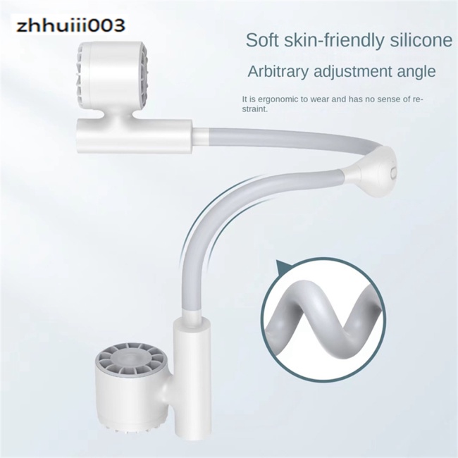 Quạt Thể Thao Đeo Cổ Không Cánh Chạy Pin 2400mah Hai Đầu Yên Tĩnh Có Thể Sạc Lại Bằng Cổng Usb Hiệu Zhi