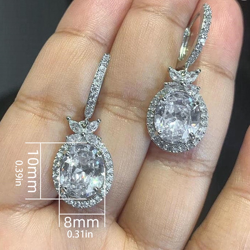 Khuyên Tai Dáng Dài Đính Đá Pha Lê Sang Trọng Cho Nữ