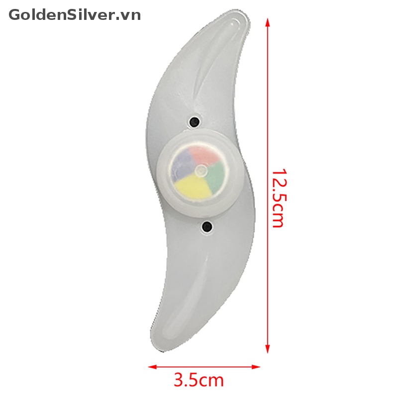 Đèn LED Cảnh Báo Ánh Sáng Vàng Bạc Chống Nước Gắn Căm Xe Đạp