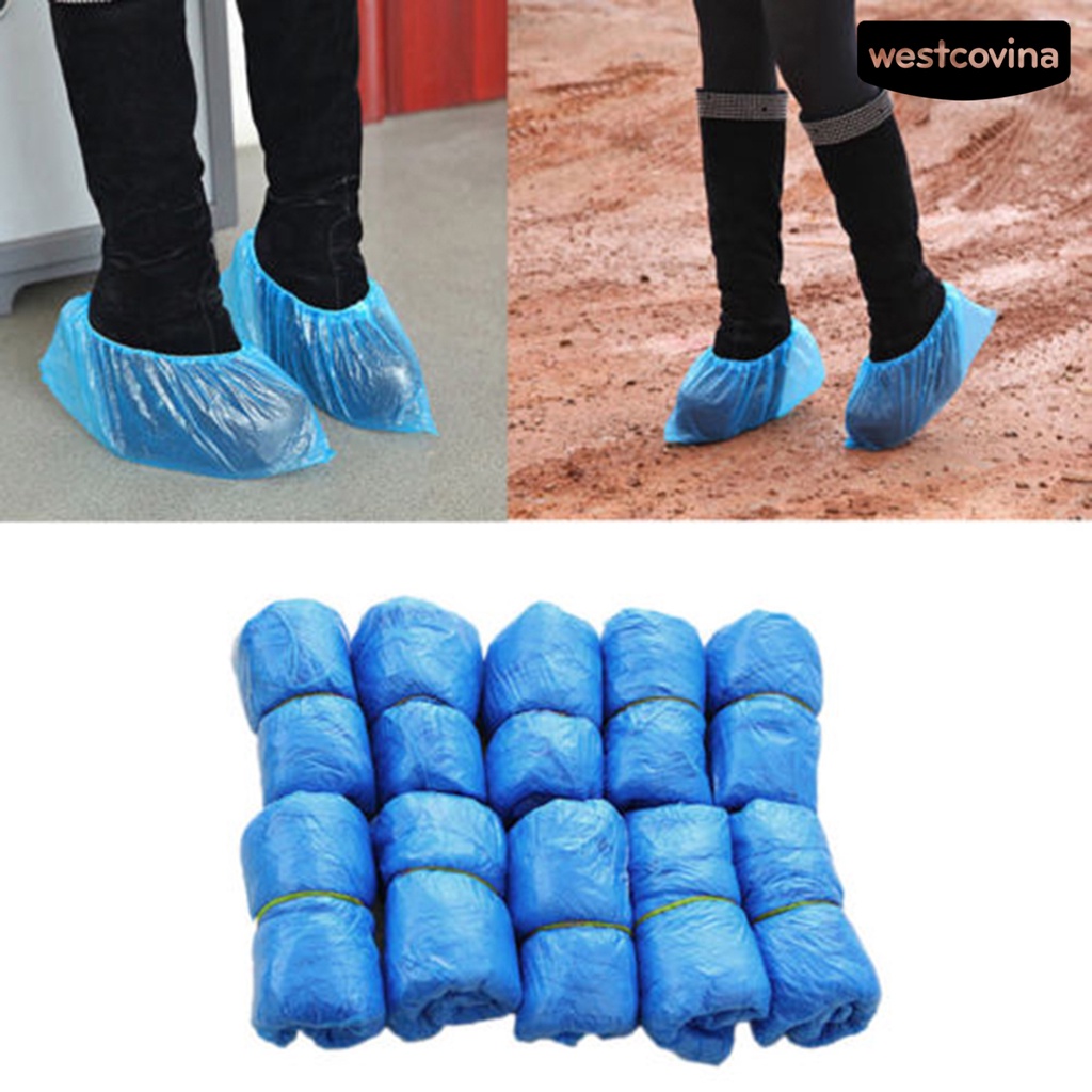 [COD]☁Set 100 Túi Bọc Giày Bằng Nhựa Chống Trượt Dùng Một Lần Bảo Vệ Cho Khách Sạn