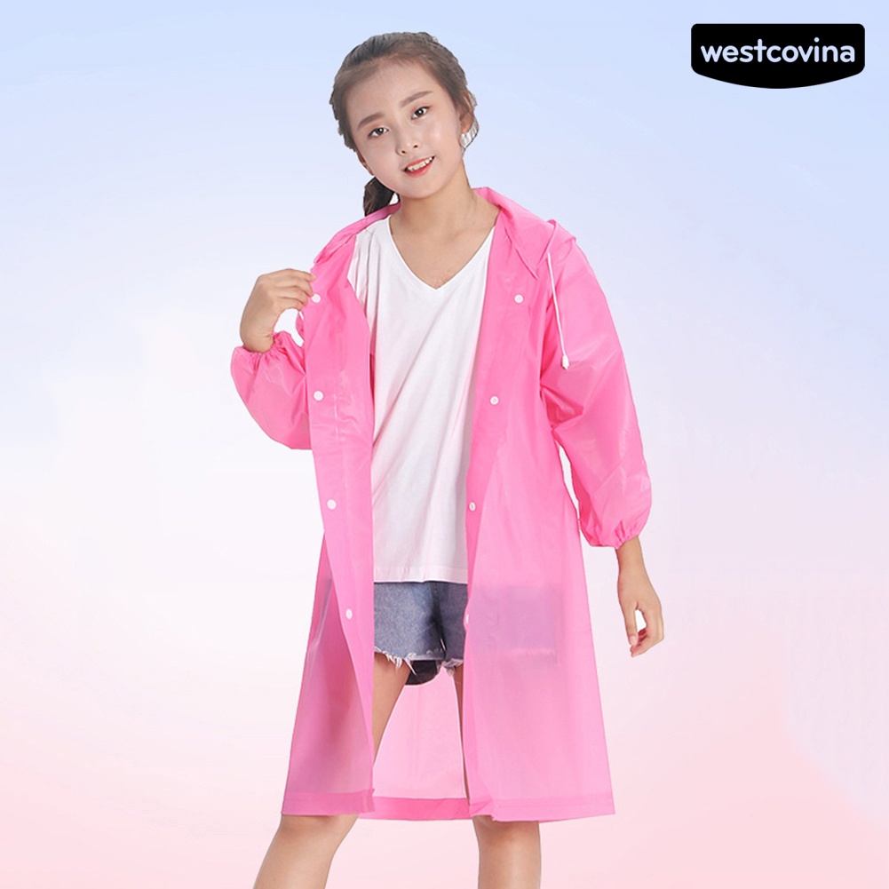 [COD]☁Áo Mưa EVA Dáng Dài Có Mũ Trùm Che Phủ Toàn Diện Dành Cho Bé Trai Gái