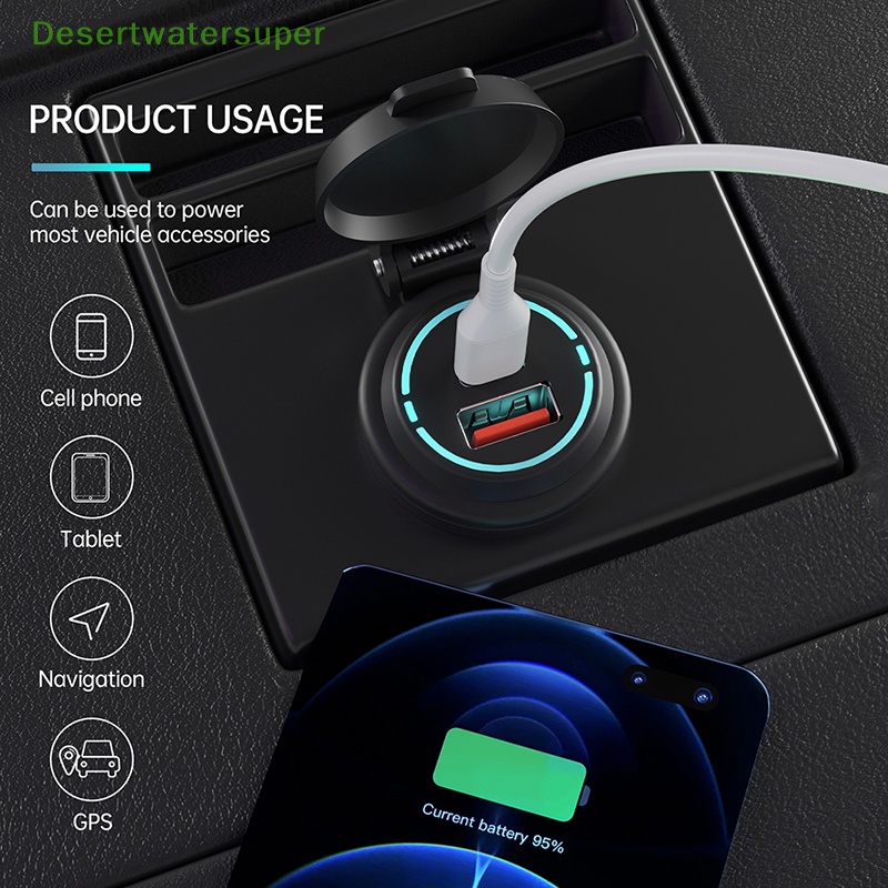 Ổ Cắm Sạc Hai Cổng USB 12V / 24V Cho Xe Hơi Xe Máy