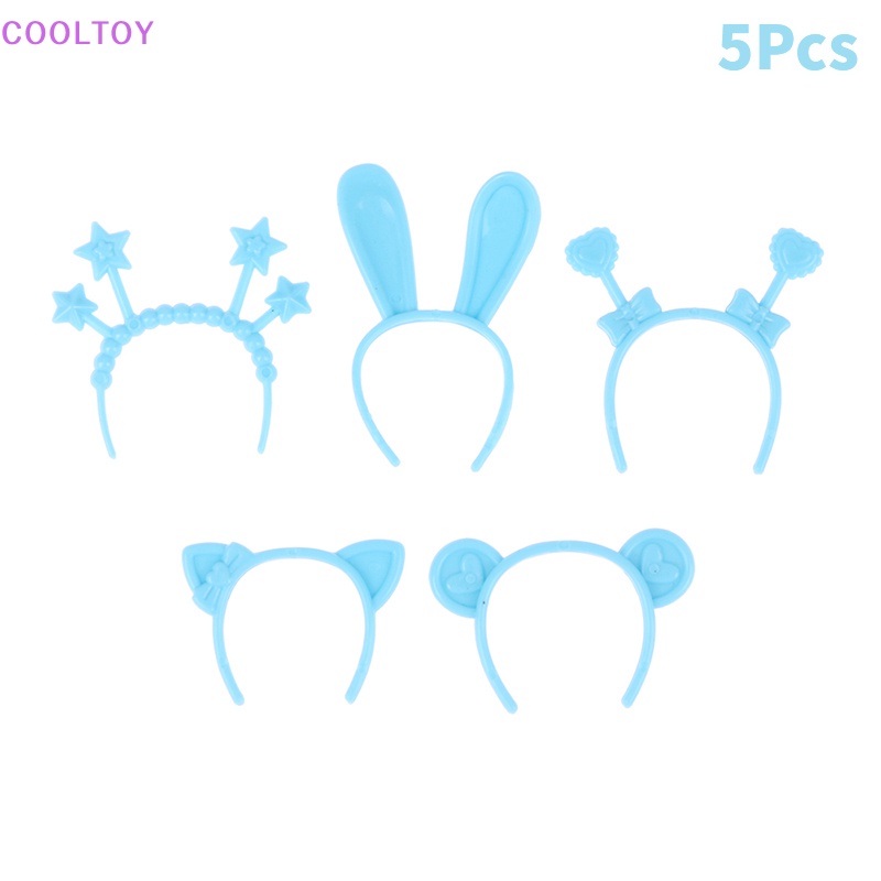 Set 5 Băng Đô Tai Thỏ / Mèo / Gấu Mini 30cm Dành Cho Búp Bê