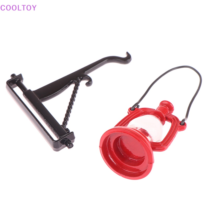 Cooltoy 1 Bộ Đèn Dầu Dầu Trang Trí Nhà Búp Bê 1: 12 Phong Cách Retro Kèm Giá Treo