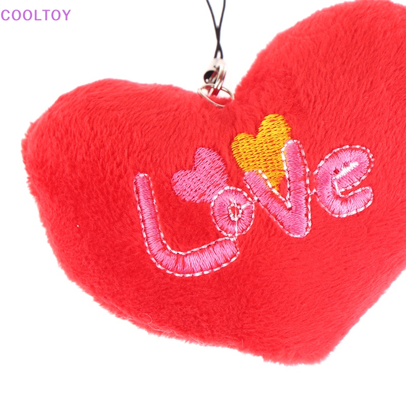 Móc Khóa Hình Trái Tim Nhồi Bông Mềm Mại Dễ Thương
