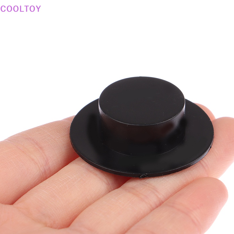 Cooltoy Set 10 Nón Nhựa Mini 3.7cm Màu Đen Trang Trí Nhà Búp Bê