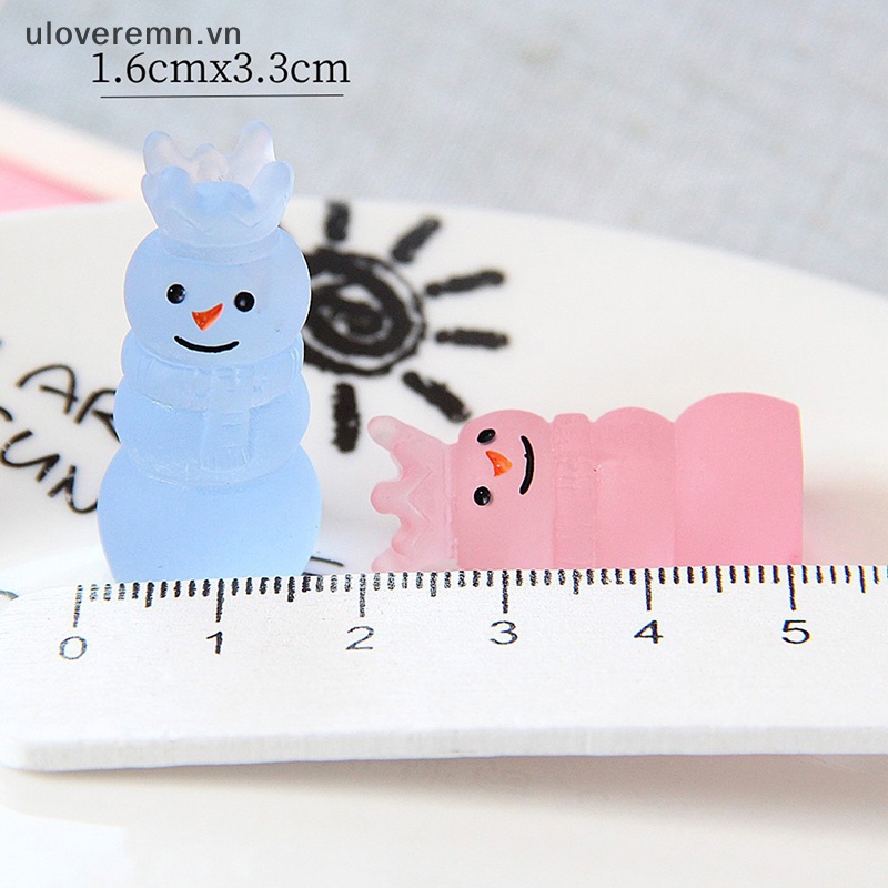 Bộ 5 Kẹp Tóc Nhựa Hình Người Tuyết Phát Quang Độc Đáo