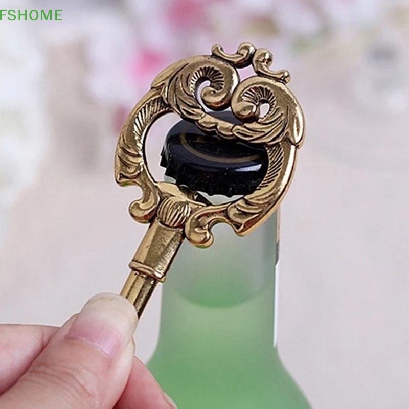 Fshome Dụng Cụ Mở Nắp Chai Có Móc Khóa Thẻ Phong Cách Vintage Quà Tặng Đám Cưới Mới