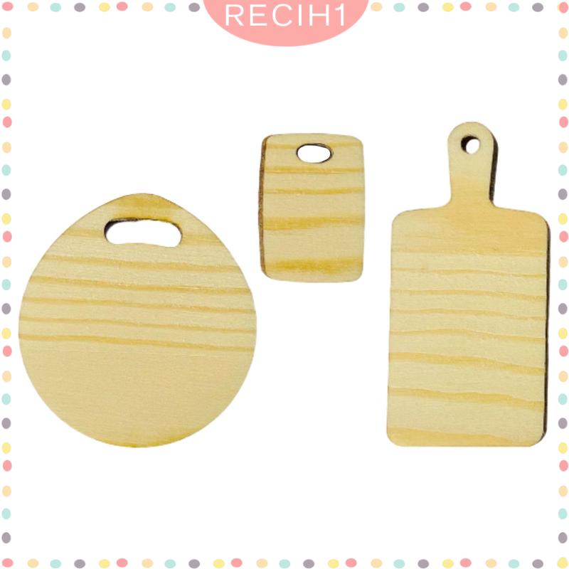 Mô Hình Khay Bánh Mì Tráng Miệng Bằng Gỗ Dùng Trang Trí Nhà Búp Bê