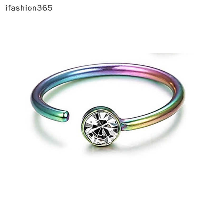 1 Khuyên Mũi Tròn Dạng Kẹp Bằng Thép Thời Trang Cho Nữ ifashion365