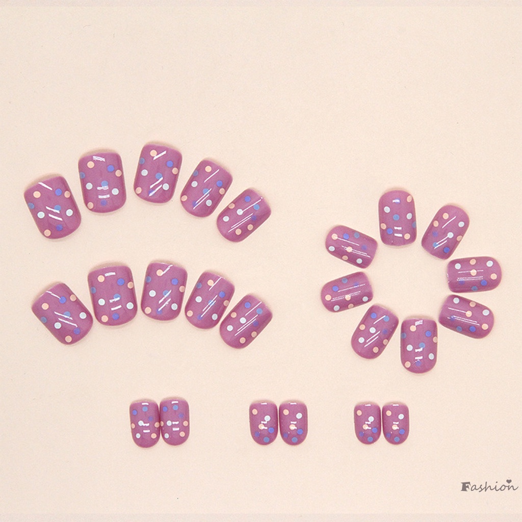 Miếng Dán Trang Trí Móng Tay Hình Tròn Màu Hồng Tinh Tế