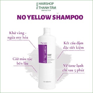 Dầu gội xả khử sắc tố vàng cho tóc tẩy FANOLA NO YELLOW 200mlx2 - chính hãng