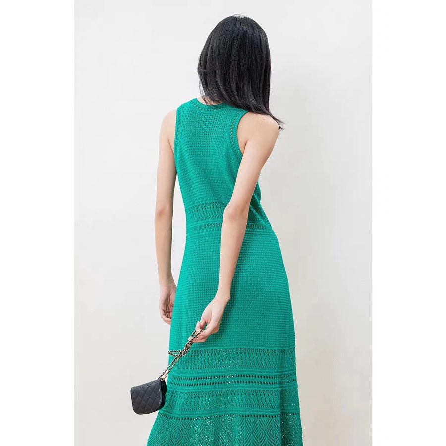 Đầm Dệt Kim Sát Nách Khoét Lỗ Thanh Lịch Thời Trang Mùa Hè Cho Nữ