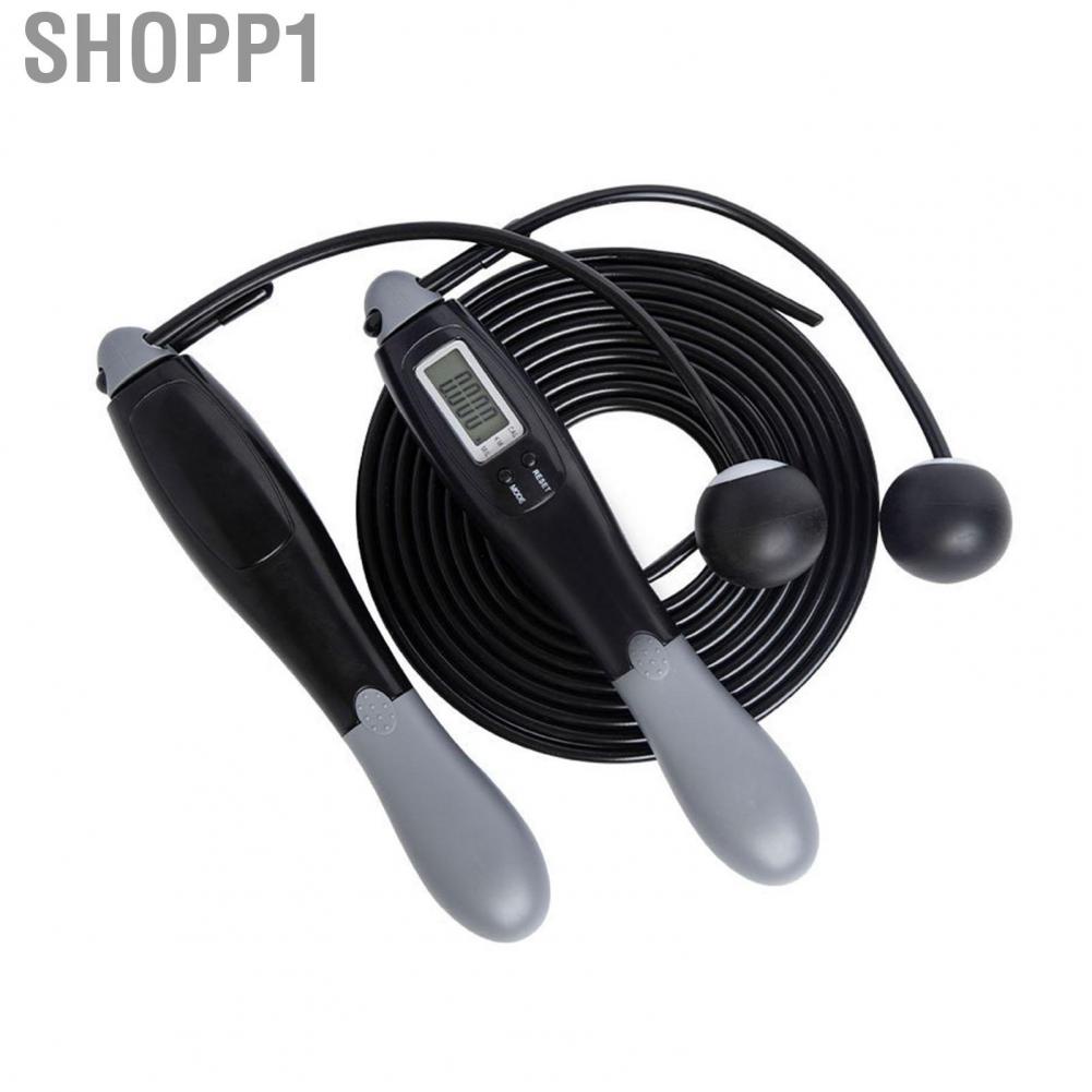 Shopp1 Digital Counting Speed Jumping Rope  Professional Lightweight Keep Healthy Fitness Jump Ropes PVC Dual Use for Indoors