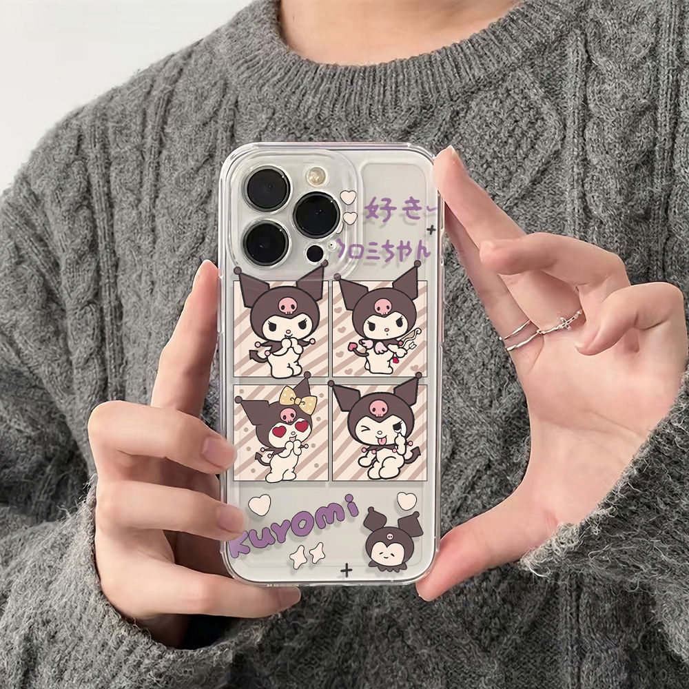 ✅Ốp Điện Thoại Mềm Chống Sốc Phong Cách Kuromi 6In Đơn Giản Cho iPhone 14pro plus13 78 max 1211
