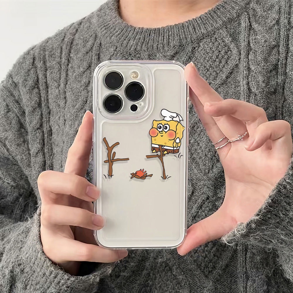 ✅Ốp Điện Thoại Dẻo Họa Tiết Hoạt Hình SpongeBob Chống Sốc Cho Iphone12 Max6In 1178 plus1314pro 9BBQ
