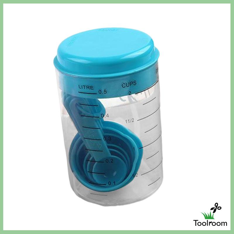 Bộ 7 Cốc Đo Lường Kèm Muỗng Đo Lường Sử Dụng Cho Trà Sữa Bột