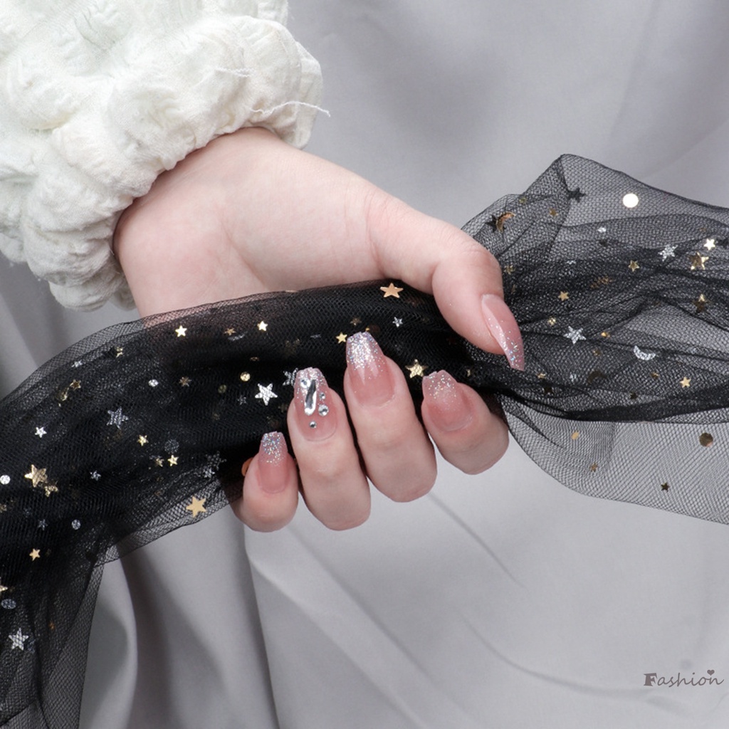 Móng Tay Giả Màu Hồng Lấp Lánh Có Thể Tái Sử Dụng