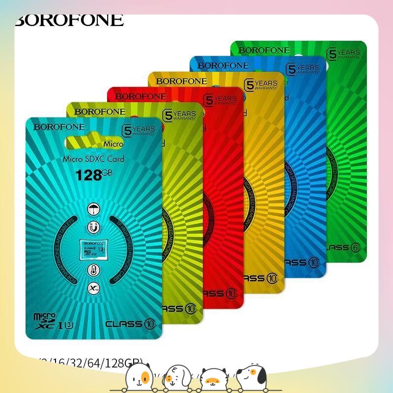 Thẻ Nhớ Micro SD Borofone Class 10 Chính Hãng - Dung lượng 4G/8G/16G/32G/64G/128G