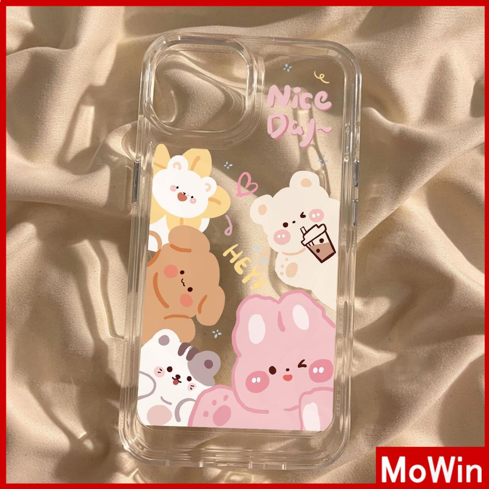 Ốp lưng iphone 11 Cho iPhone 14 Pro Max Ốp Lưng iPhone Ốp Lưng Trong Suốt TPU Ốp Lưng Mềm Chống Sốc Nút Mạ Hoạt Hình Gấu Thỏ Dễ Thương Tương thích với iPhone 13 Pro max 12 Pro Max 11 xr xs max 7Plus 8Plus