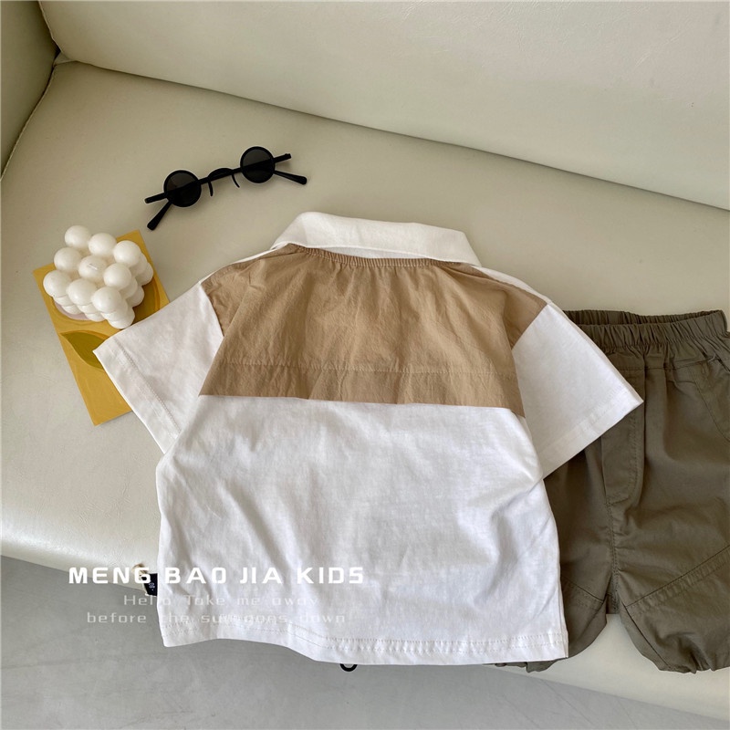 Áo thun Polo ngắn tay cotton cho bé