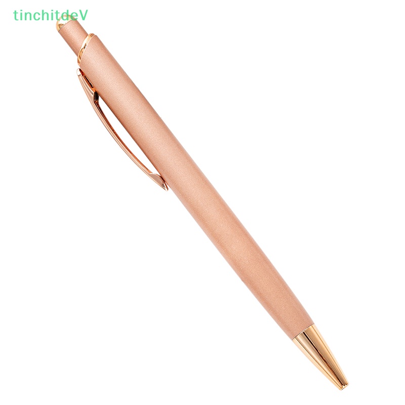 Bút Bi Dạng Nhấn Bằng Kim Loại Màu Vàng Hồng Sáng Tạo