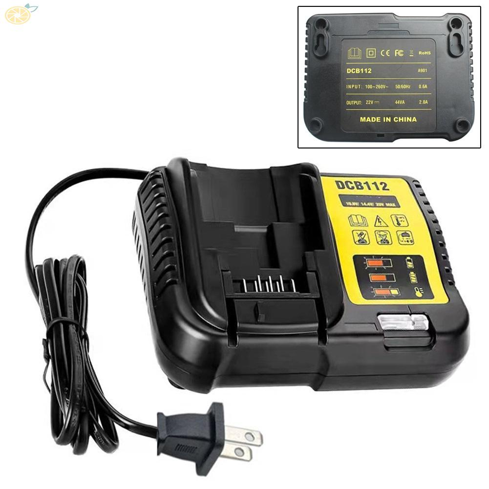 【VARSTR】Black DCB112 Replacement Battery Charger for De walt Li Ion Battery DCB127 DCB121