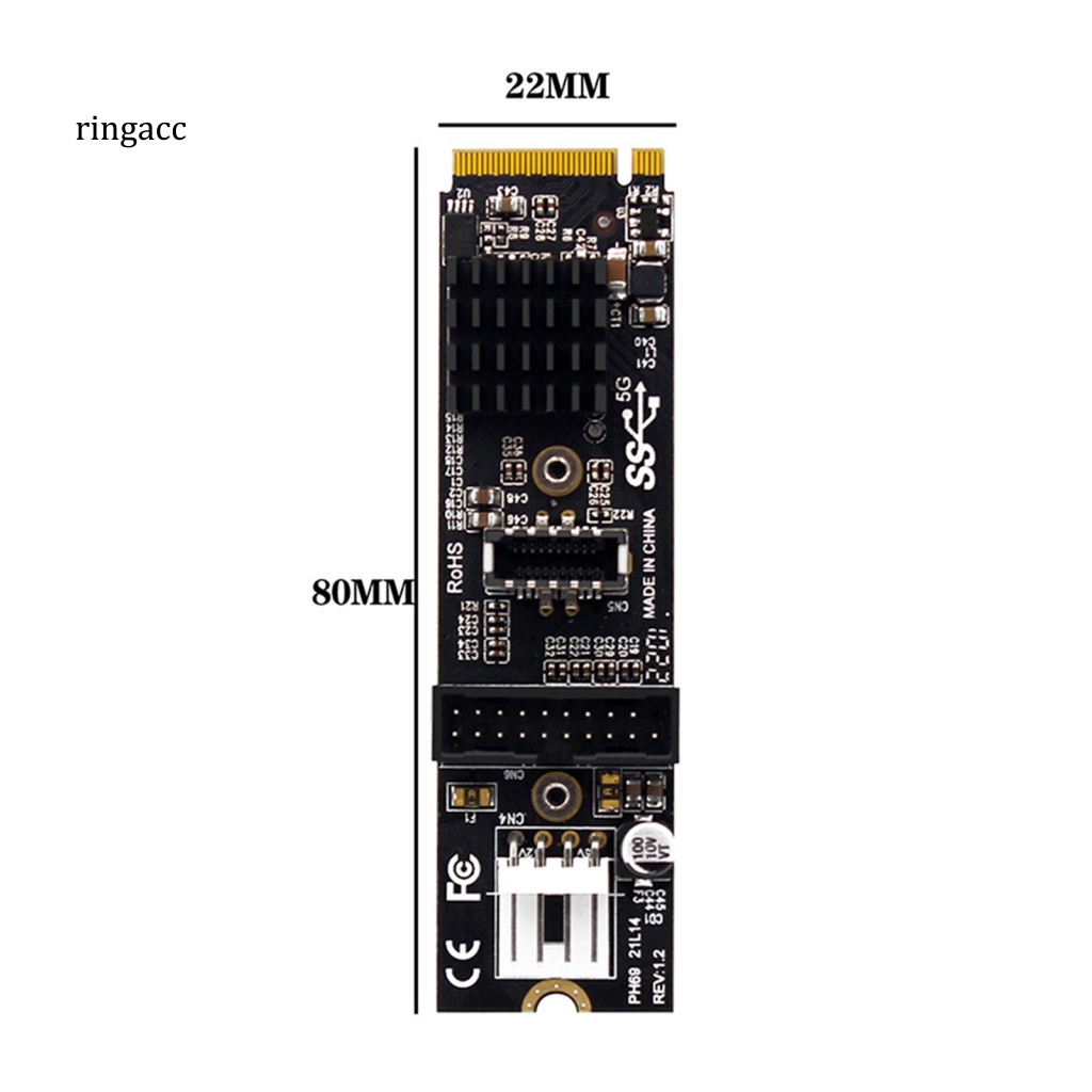 Card Mở Rộng PCI-E 4Pin M.2 M Sang USB3.1 TYPE-C 19 / 20PIN Cho Máy Tính