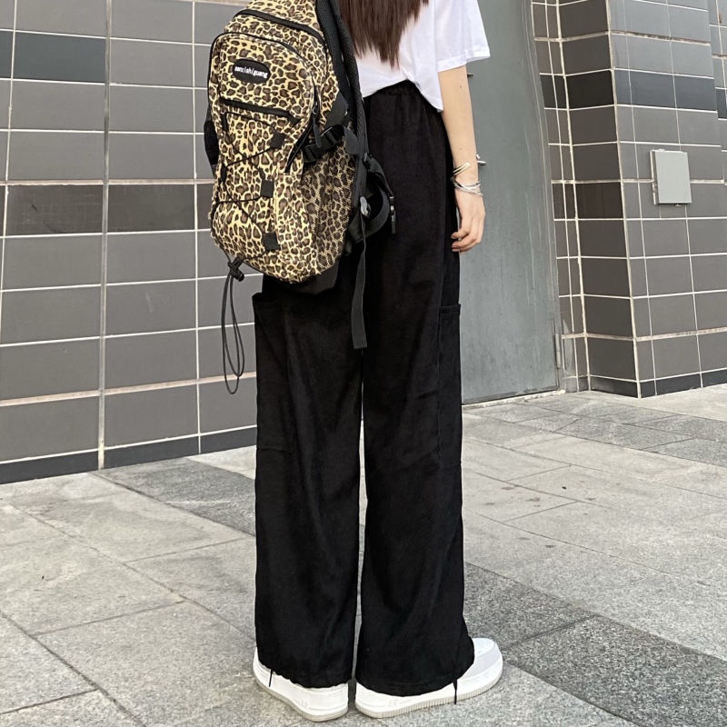 Quần Dài Dáng Rộng Phối Túi Lớn Thiết Kế Mới Thời Trang Theo Phong Cách Hàn Quốc Cho Cả Nam