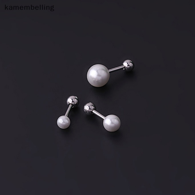 1 Khuyên Xỏ Sụn Tai / Xương Tai / Cơ Thể Chất Liệu Thép Titan Đính Ngọc Trai
