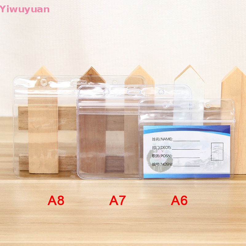 Bộ 10 Túi Đựng Thẻ Đeo Trước Ngực Mềm Bóng Trong Suốt Chống Sốc Chống Nước