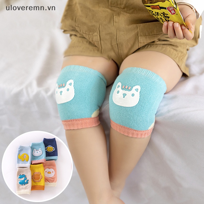 1 Cặp Đệm Bảo Vệ Đầu Gối An Toàn Họa Tiết Hoạt Hình Cho Bé