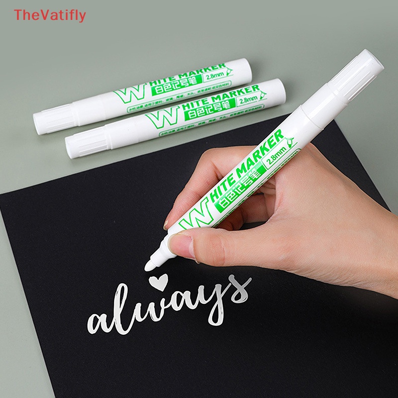 1 / 3 Bút Lông Màu Trắng Ngòi 3mm Chống Thấm Nước