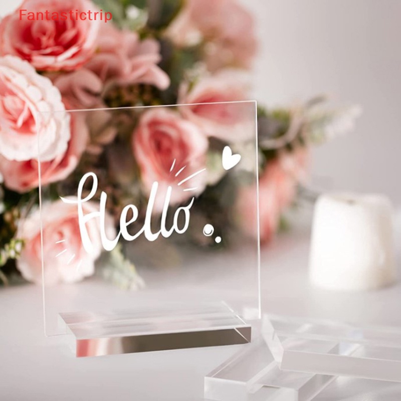 1 Giá Đỡ Trưng Bày Thẻ / Danh Thiếp Bằng Acrylic Trong Suốt Tiện Dụng Cho Văn Phòng / Menu Meeg