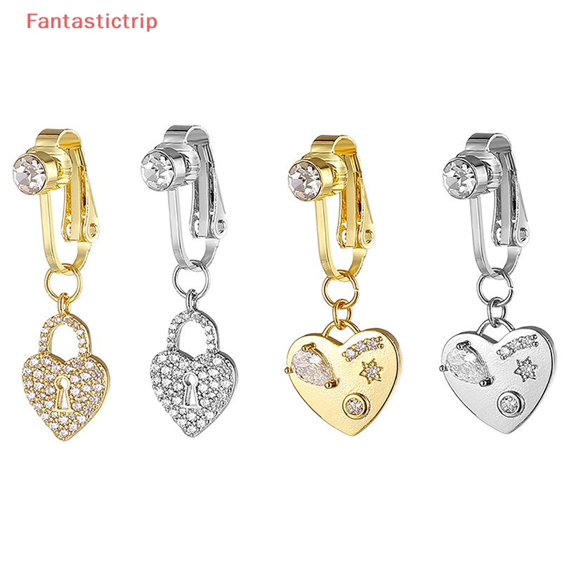 [Fantastictrip] Khuyên Rốn Đính Đá Hình Trái Tim Thời Trang Mới Cho Nữ