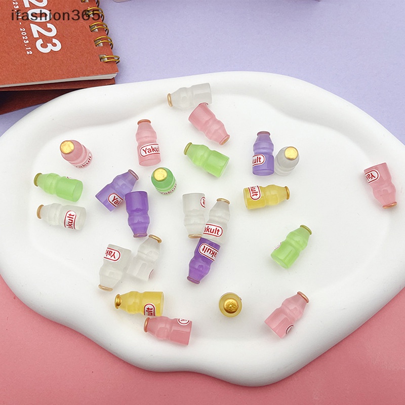 Set 2 Bình Nước Mini Bằng Nhựa Resin Màu Dạ Quang Gắn Bảng Điều Khiển Xe Hơi Đồ Chơi Ifashion ifashion365