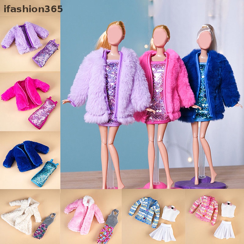 1 Bộ Áo Khoác Mùa Đông Phong Cách Dân Tộc Cho Búp Bê 30cm 11.5 Inch