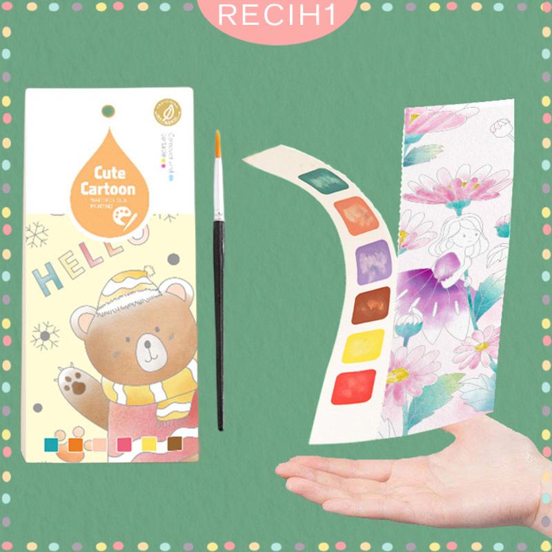 Sách Tô Màu Nước Bỏ Túi 20 Tờ Thủ Công Cho Người Mới Bắt Đầu