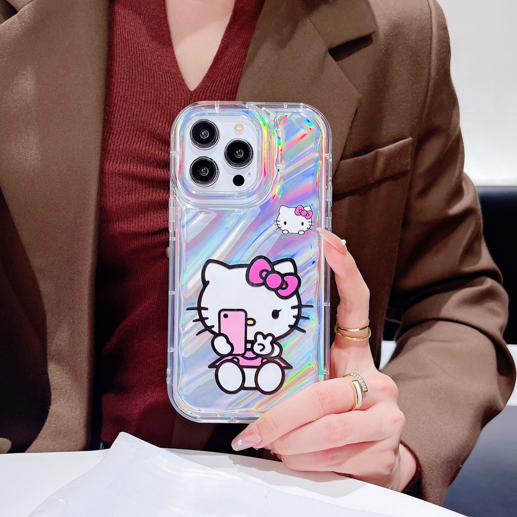 Ốp Điện Thoại TPU Mềm Trong Suốt Họa Tiết Hoạt Hình Có Đệm Khí Chống Sốc Cho iPhone 12 13 14 Pro Max