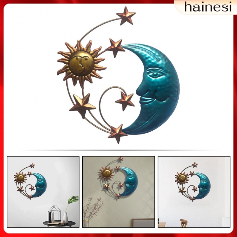 Biển Hiệu Treo Tường Trang Trí Hình Mặt Trăng Phong Cách Vintage