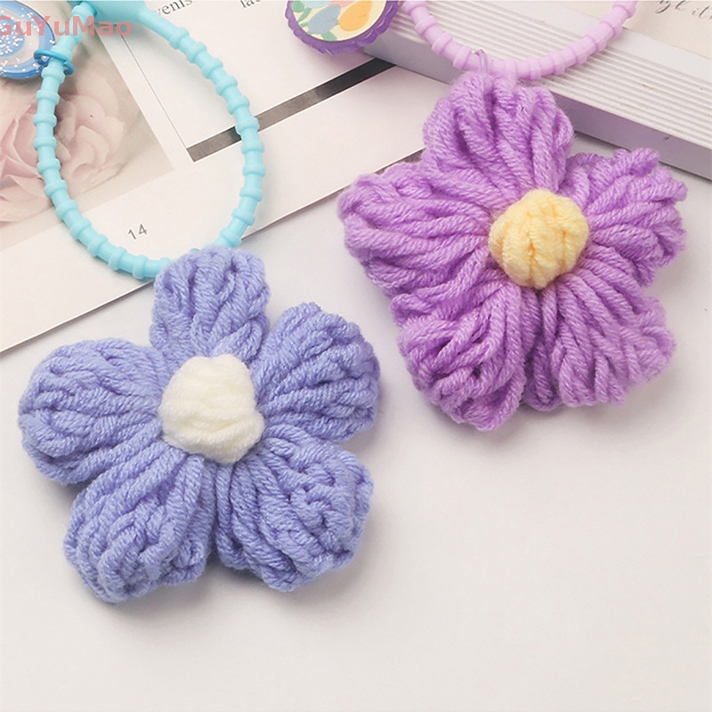 [cxGUYU] Móc Khóa Dệt Kim Hình Hoa Nhiều Màu Sắc Sáng Tạo Dễ Thương Trang Trí Túi Xách PRTA