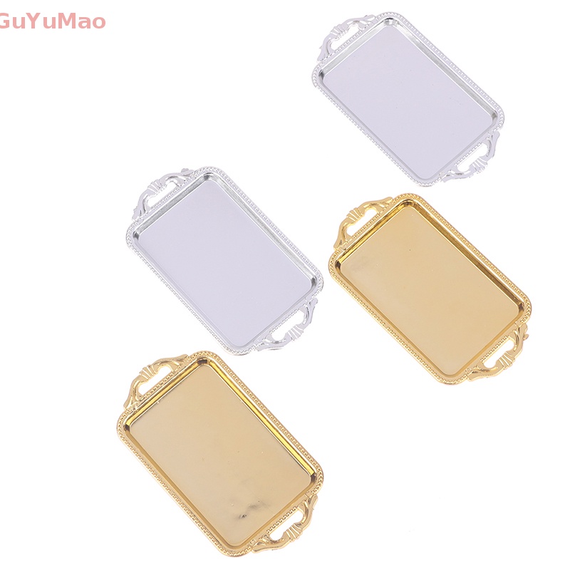 Bộ 2 Khay Trà Mini Bằng Nhựa Dùng Trang Trí Nhà Búp Bê