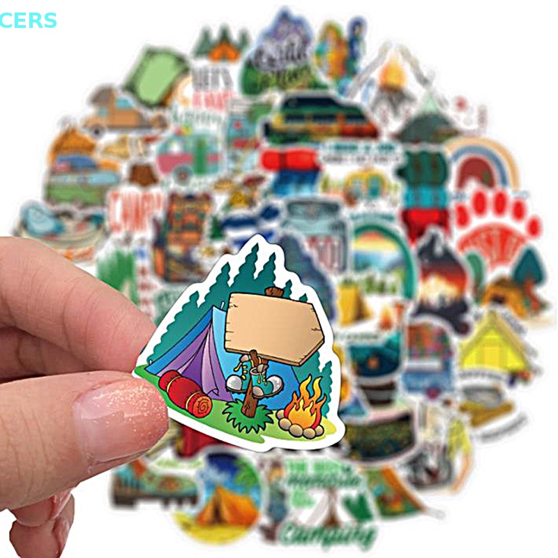 Set 50 Miếng Dán PVC Họa Tiết Graffiti Trang Trí Đàn Guitar